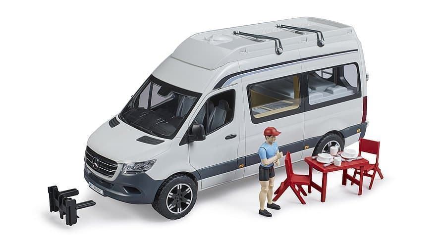 Furgoneta camper MB sprinter con conductor de juguete Bruder 02672 - Imagen 2