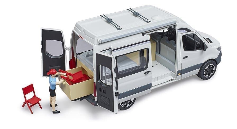 Furgoneta camper MB sprinter con conductor de juguete Bruder 02672 - Imagen 4