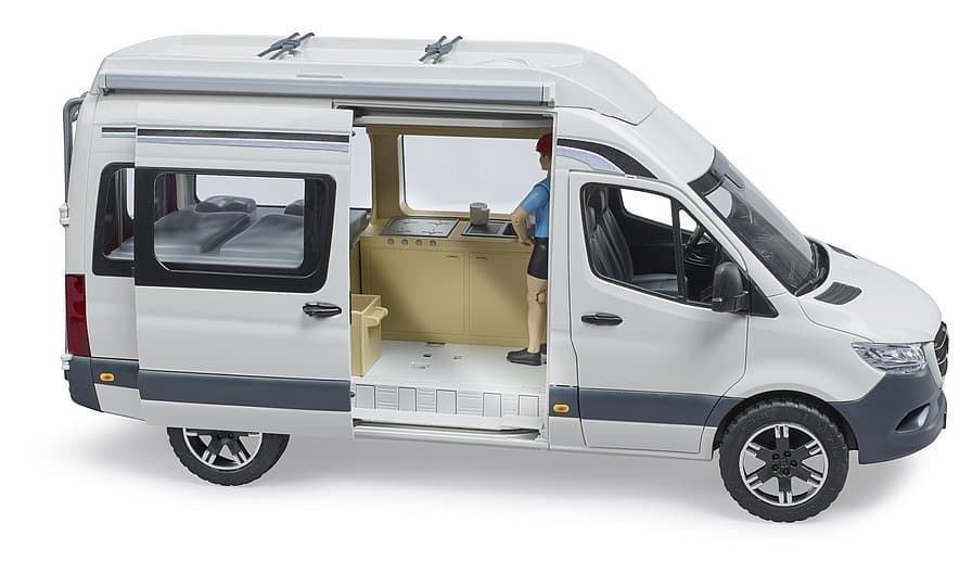 Furgoneta camper MB sprinter con conductor de juguete Bruder 02672 - Imagen 5