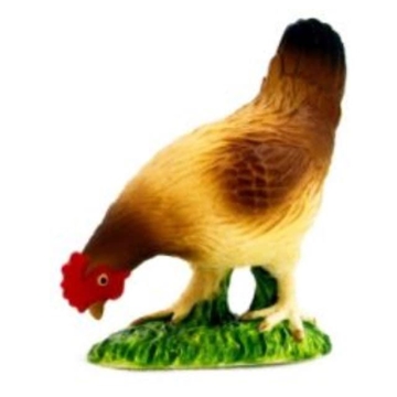 Gallina de juguete comiendo Mojo - Imagen 1