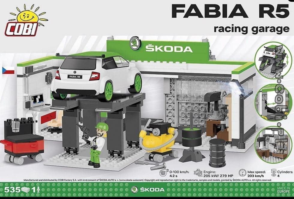 Garaje Skoda Fabia Racing R5 De Construcción Cobi 24580 - Imagen 1