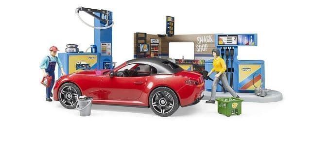 Gasolinera de juguete con coche y lavadero Bruder 62111 - Imagen 3