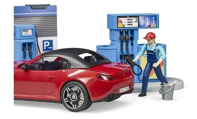 Gasolinera de juguete con coche y lavadero Bruder 62111 - Imagen 5