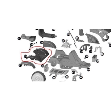 Guardabarros para tractor de batería Dual Force Peg Perego - Imagen 1