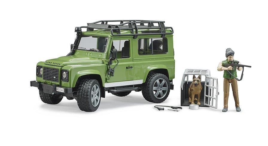 Jeep Con Perro Y Guardabosques De Juguete BRUDER 02587 - Imagen 2