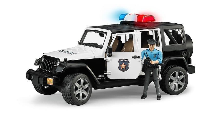 Jeep Wrangler Rubico Police vehículo con policía y accesorios 02526 RUDER - Imagen 1