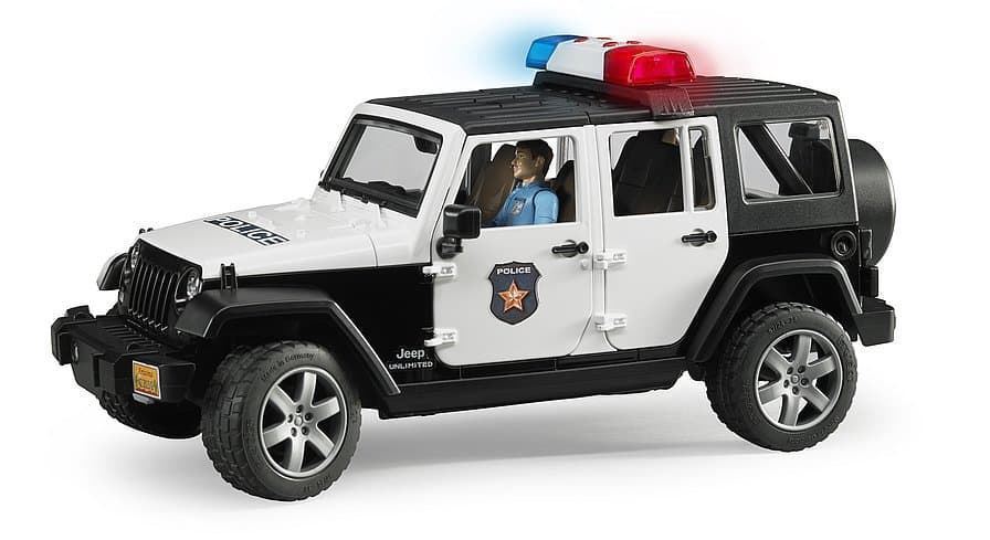 Jeep Wrangler Rubico Police vehículo con policía y accesorios 02526 RUDER - Imagen 2