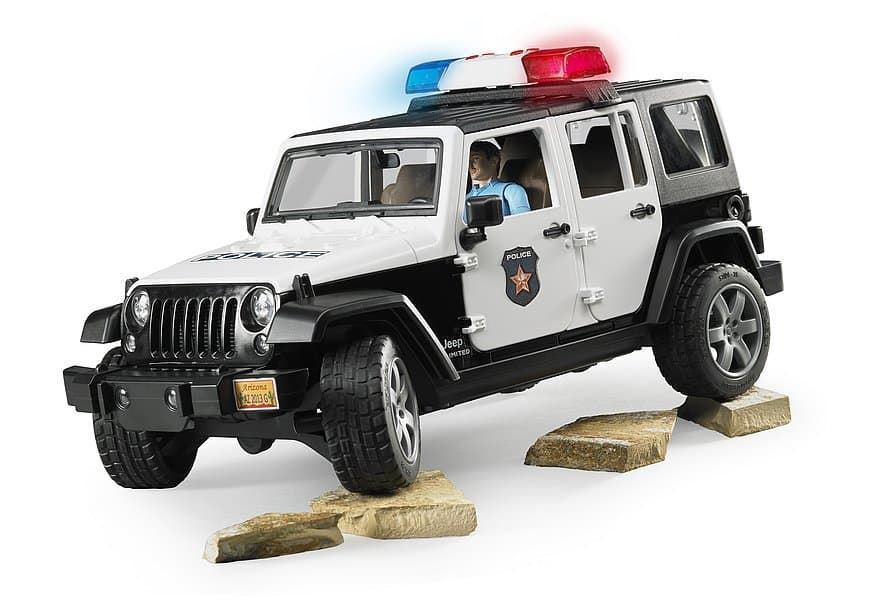 Jeep Wrangler Rubico Police vehículo con policía y accesorios 02526 RUDER - Imagen 3