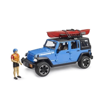 Jeep Wrangler Rubicon con kayak y kayakista  de juguete BRUDER 02529 - Imagen 1