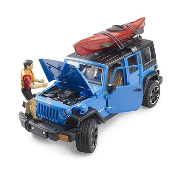 Jeep Wrangler Rubicon con kayak y kayakista  de juguete BRUDER 02529 - Imagen 2