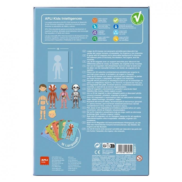 Juego magnético el cuerpo humano APLI 18531 - Imagen 2