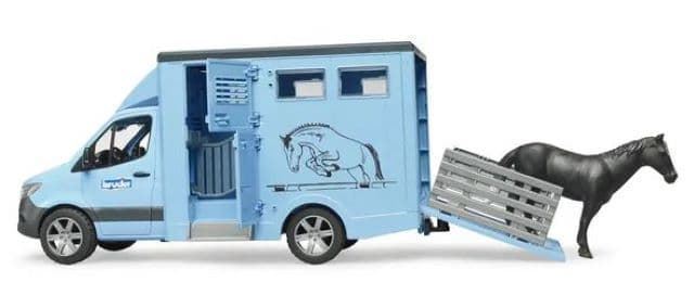 MB Sprinter para transportar animales con caballo de juguete Bruder 02674 - Imagen 3