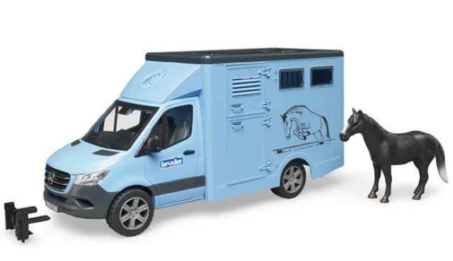 MB Sprinter para transportar animales con caballo de juguete Bruder 02674 - Imagen 6