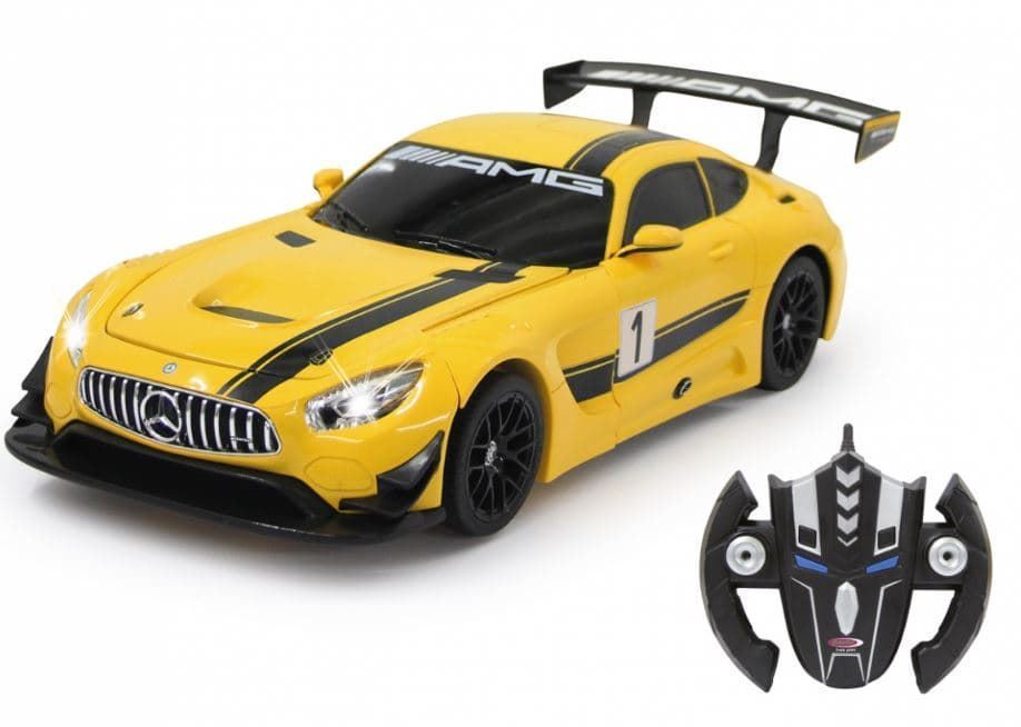 Mercedes AMG GT3 1:14 transformable 2,4GHz amarillo(Jamara) - Imagen 1