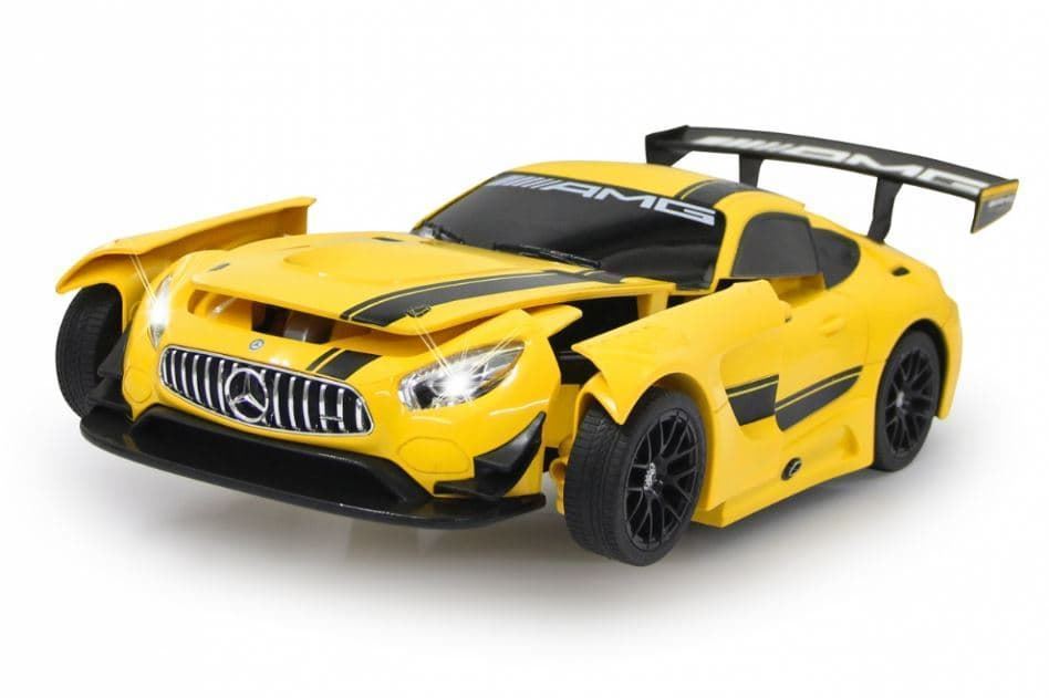 Mercedes AMG GT3 1:14 transformable 2,4GHz amarillo(Jamara) - Imagen 10