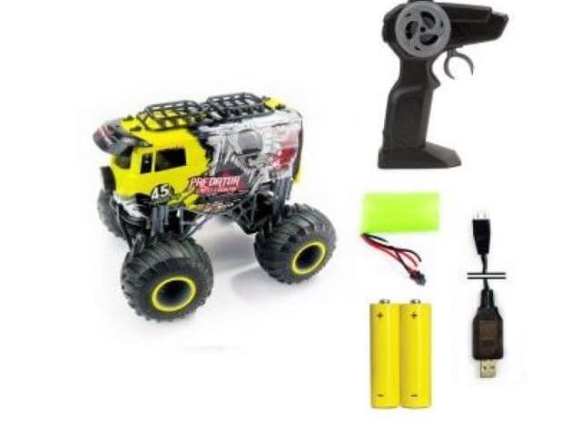 Monster Truck Radio Control Crazy amarillo 1:16 - Imagen 3