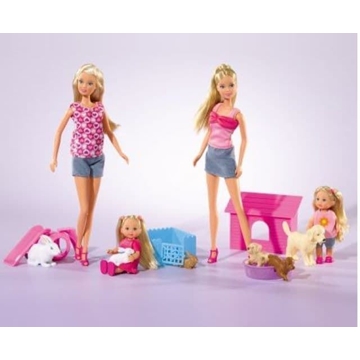 Muñeca Steffi Love y Evi Animales Felices - Imagen 1