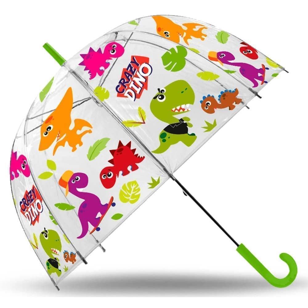 Paraguas infantil Dino campana transparente 69cm - Imagen 1