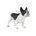 Perro de juguete bulldog francés blanco y negro Papo 54006 - Imagen 1