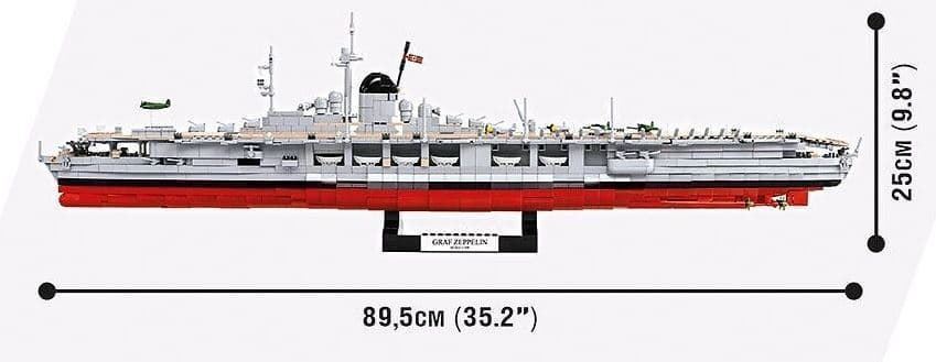 Portaaviones Graf Zeppelin De Cobi 3086 Para Construir 3130 Piezas - Imagen 6