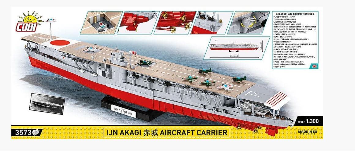 Portaaviones IJN Akagi 3573 Piezas - Imagen 5
