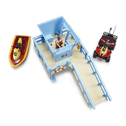 Puesto de socorro bworld con quad y moto de agua de juguete Bruder 62780 - Imagen 2