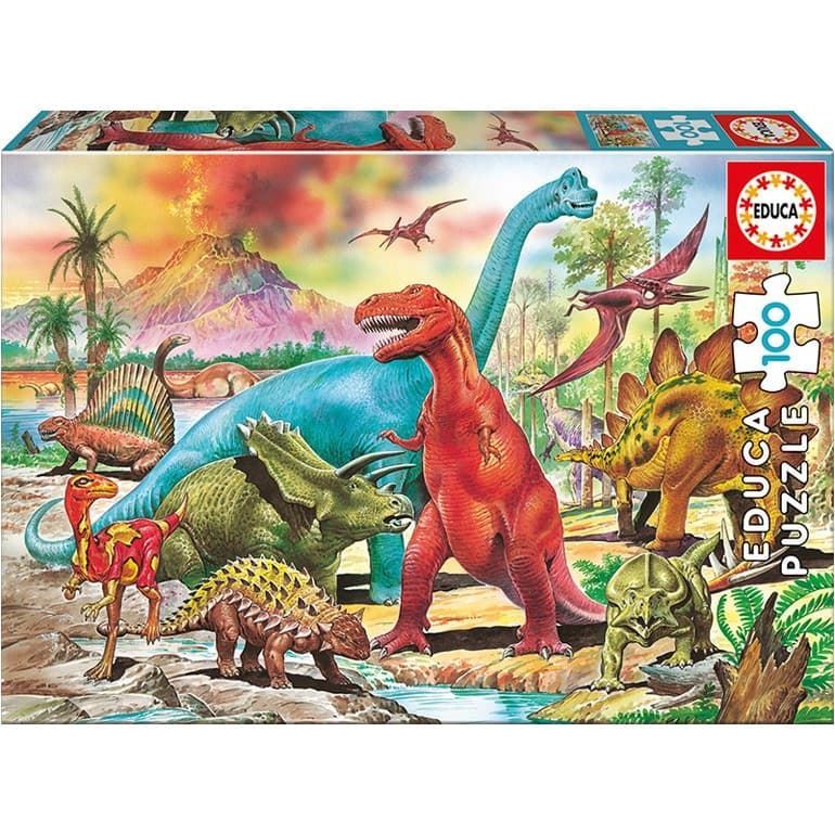 Puzzle 100 piezas dinosaurios EDUCA 13179 - Imagen 1