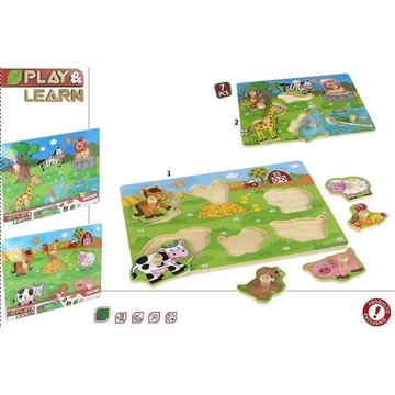 Puzzle de madera de animales - Imagen 1