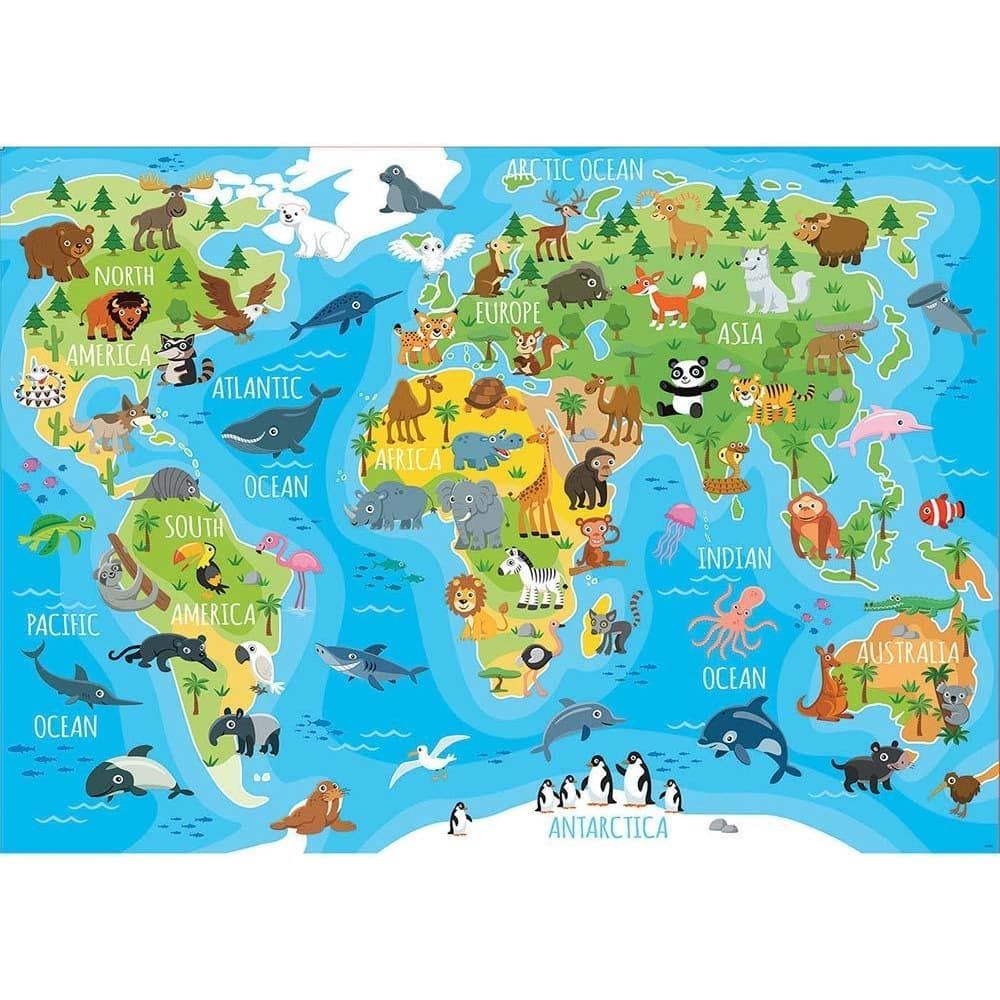 Puzzle infantil mapa animales 150 piezas educa - Imagen 2