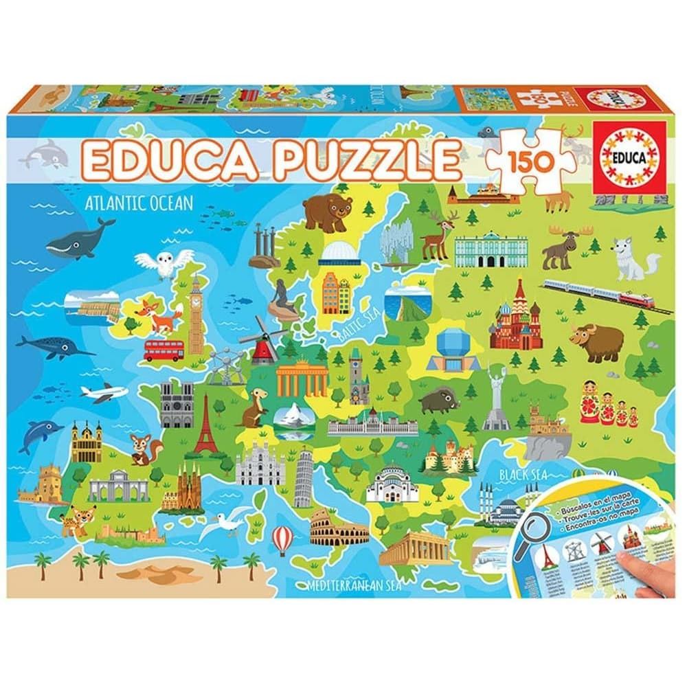 Puzzle infantil mapa europa 150 piezas educa - Imagen 1