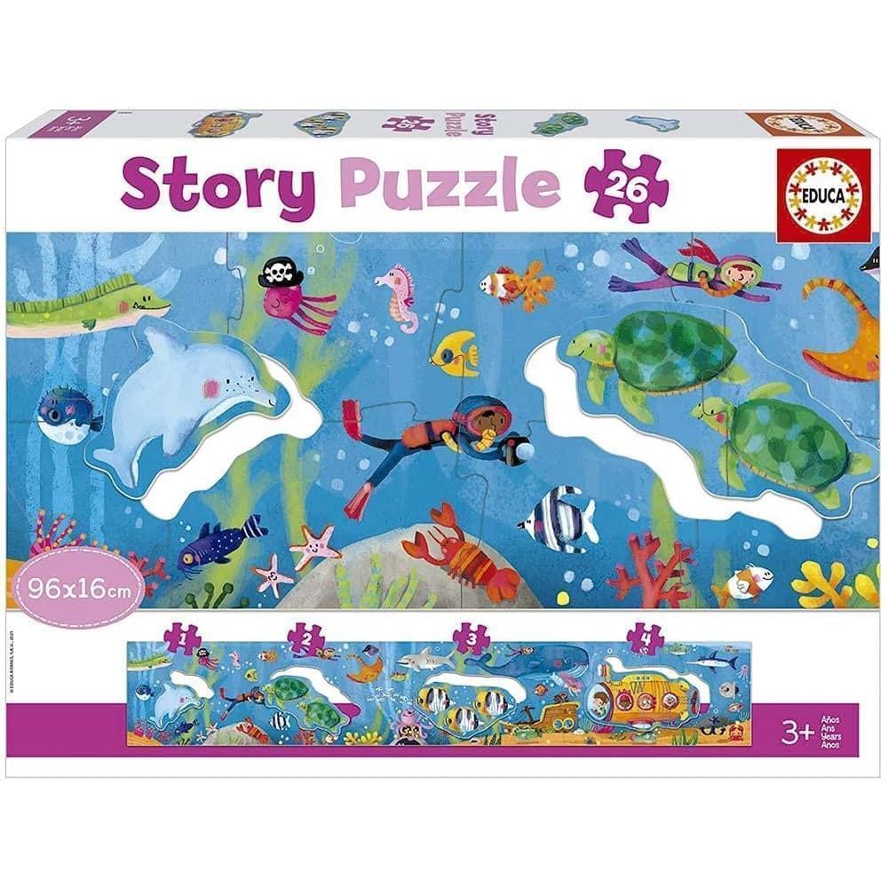 Puzzle infantil Mundo marino 26 piezas educa - Imagen 1