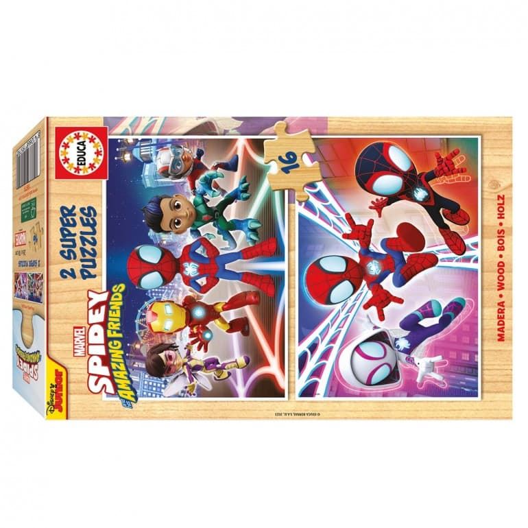 Puzzle madera 2x16 spidey & his amazing friends EDUCA 19579 - Imagen 1