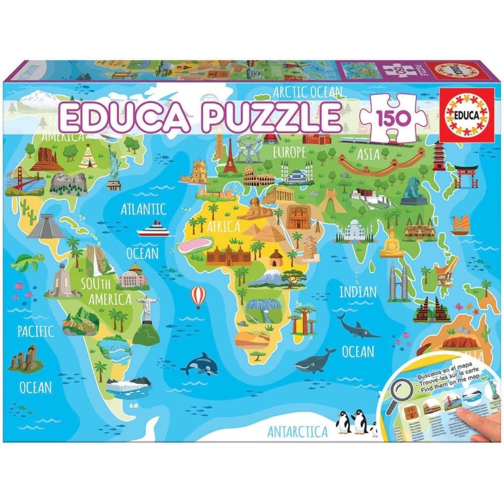 Puzzle mapa monumentos 150 piezas educa - Imagen 1