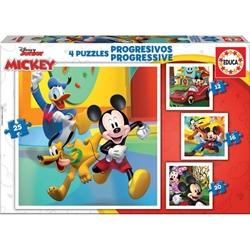 Puzzle progresivo 12-16-20-25 piezas mickey educa - Imagen 1