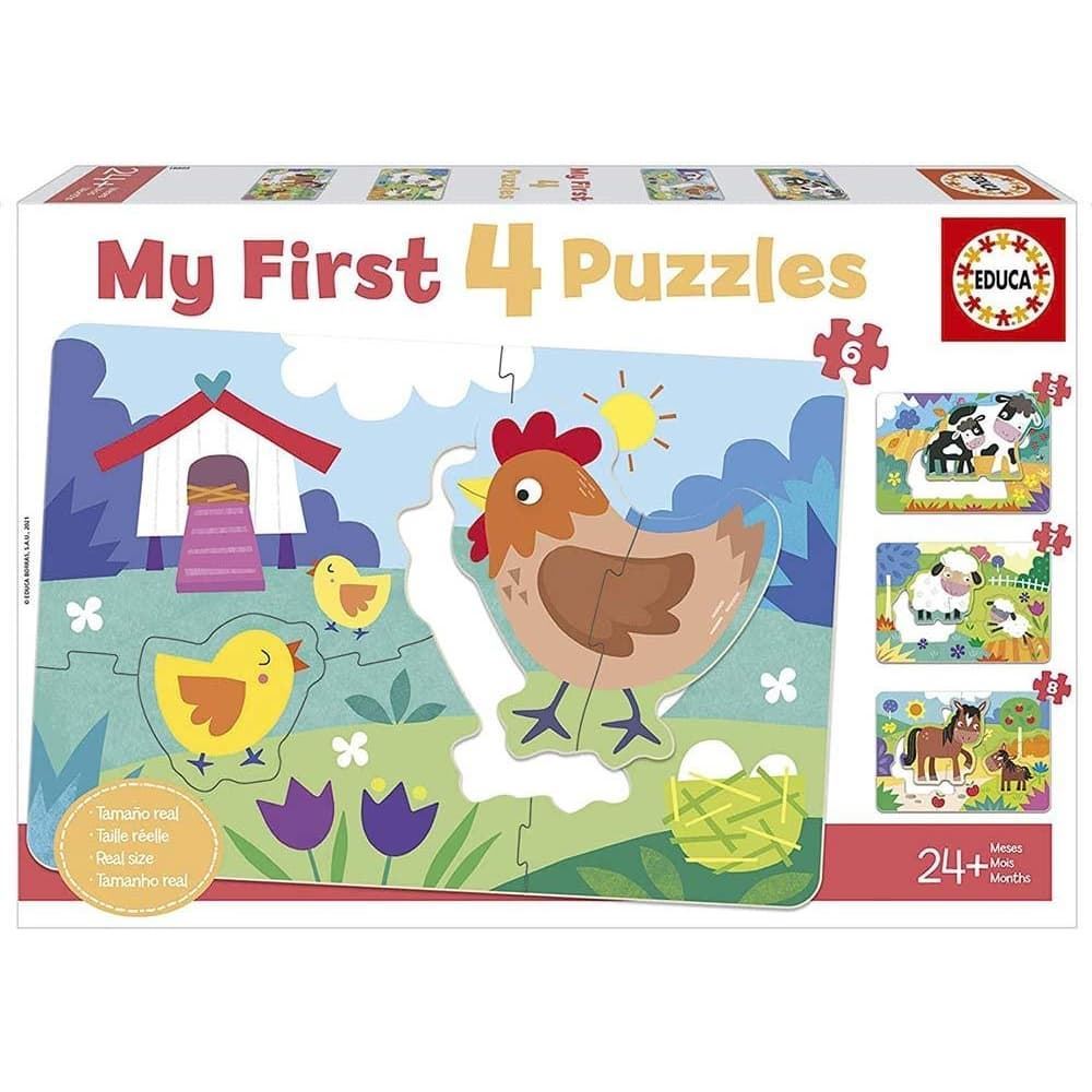 Puzzle progresivo animales 4 en 1 educa - Imagen 1