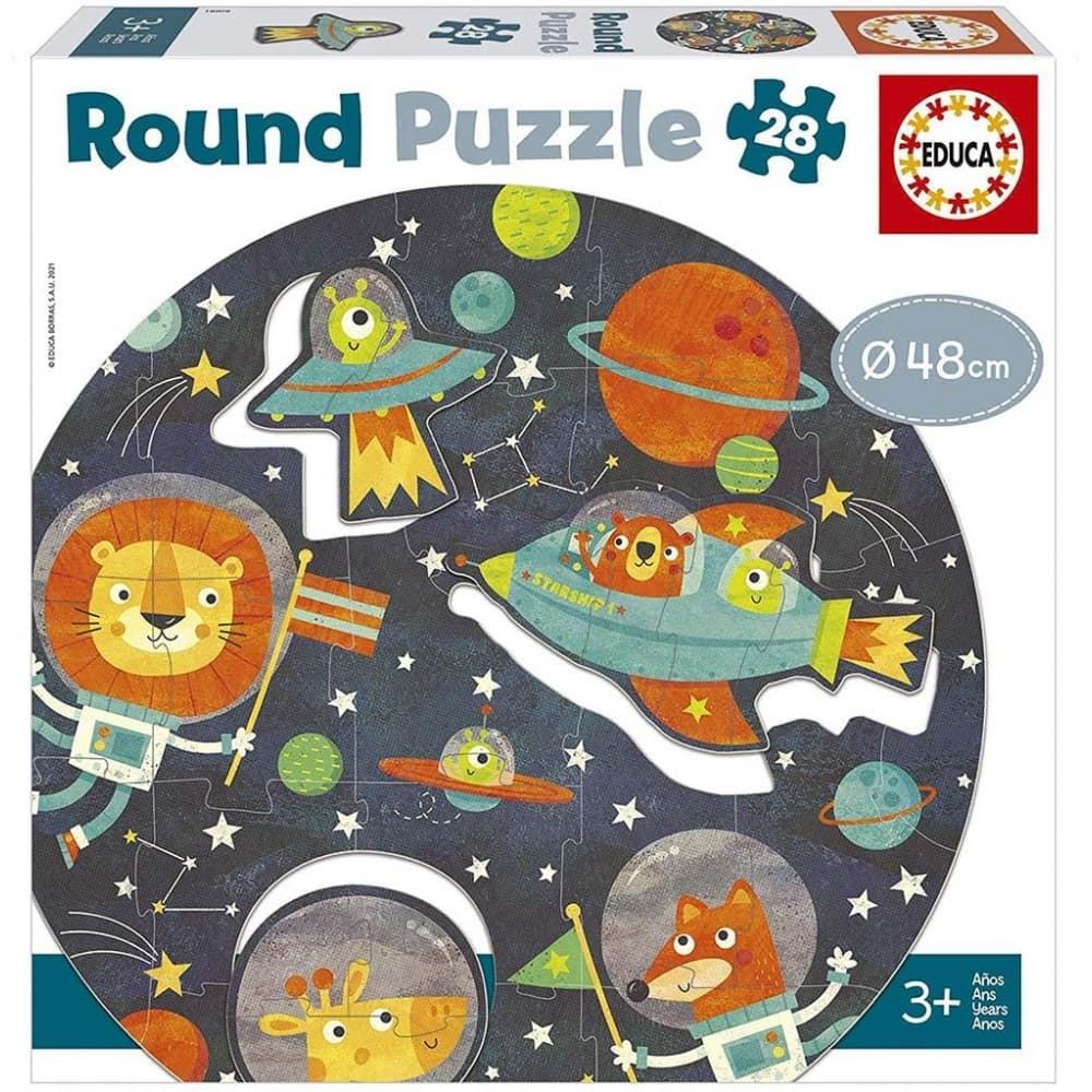 Puzzle redondo el espacio 28 piezas educa - Imagen 1