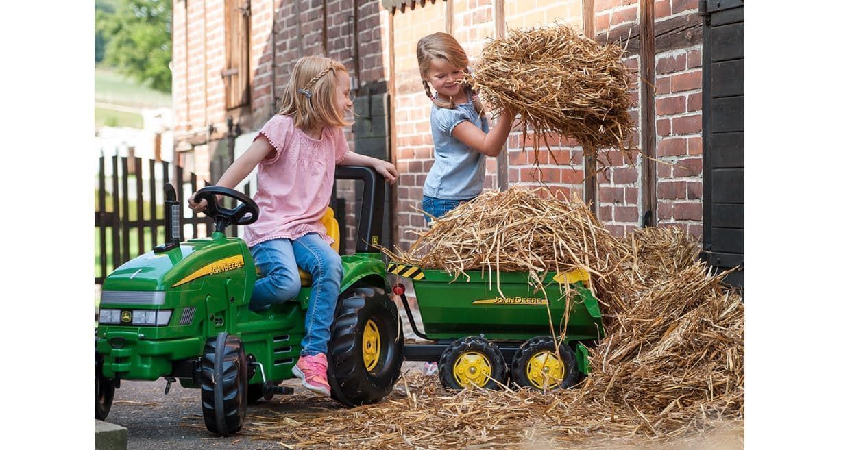 Remolque Bañera De Dos Ejes JOHN DEERE Para Tractor De Pedales De Juguete ROLLY TOYS 12216 - Imagen 4