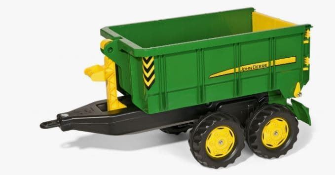 Remolque John Deere de 2 ejes basculante para tractor de pedales Rolly Toys 12509 - Imagen 1