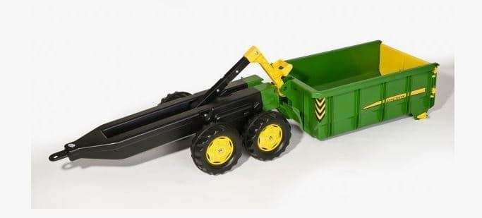 Remolque John Deere de 2 ejes basculante para tractor de pedales Rolly Toys 12509 - Imagen 4