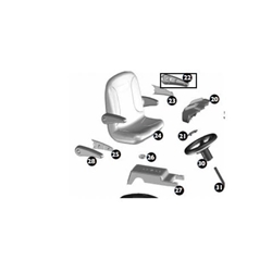 Reposabrazos izquierdo para tractor niños john deere peg perego - Imagen 1