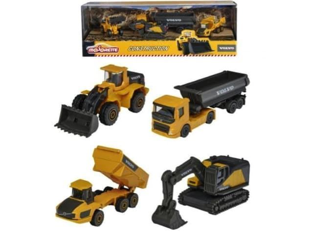 Set de 4 vehículos de construcción VOLVO de metal - Imagen 1