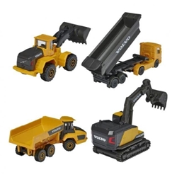 Set de 4 vehículos de construcción VOLVO de metal - Imagen 2