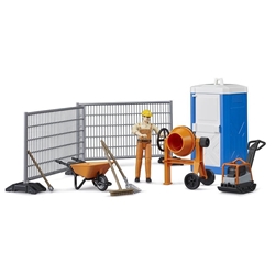 Set de obra con trabajador de juguete Bruder 62008 - Imagen 2