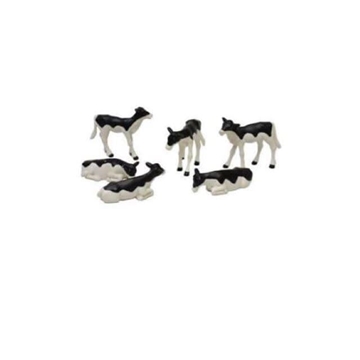 Set De Terneros Negros Y Blancos De Juguete- Escala 1:32 KIDS GLOBE 571974 - Imagen 1