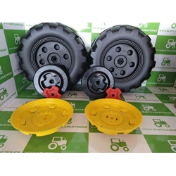 Set Ruedas Traseras Para Tractor De Batería John Deere Ground Force PEG PEREGO - Imagen 1