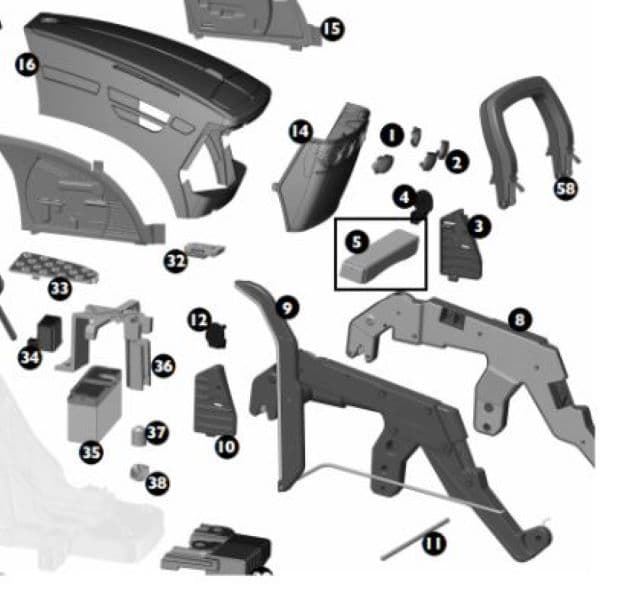 Soporte De Unión Para Pala Delantera Tractor De Batería John Deere De Peg Perego - Imagen 1