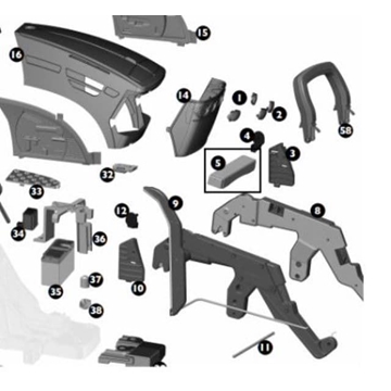 Soporte De Unión Para Pala Delantera Tractor De Batería John Deere De Peg Perego - Imagen 1