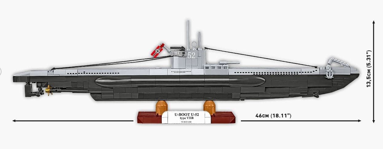 Submarino U-52 (Tipo VIIB) 474 piezas - Imagen 1