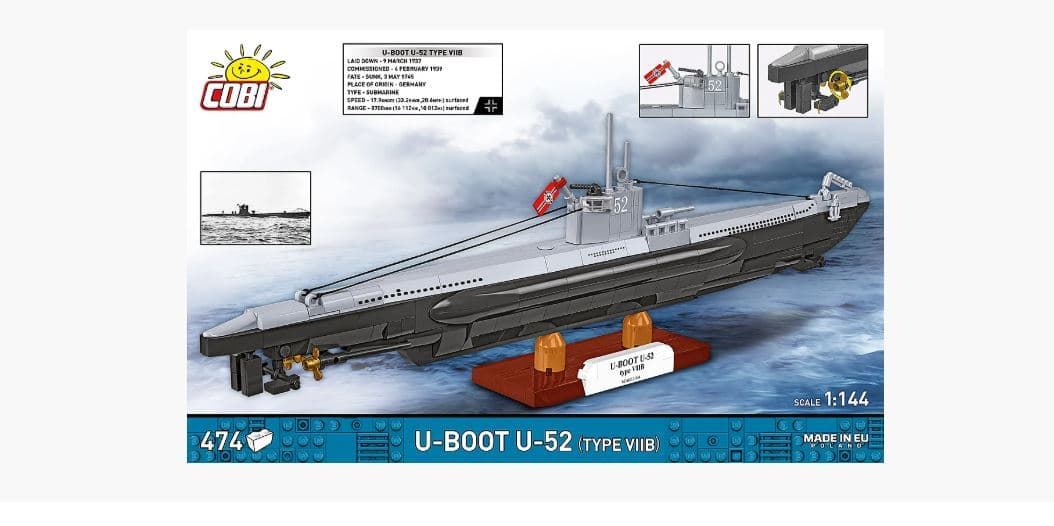 Submarino U-52 (Tipo VIIB) 474 piezas - Imagen 2