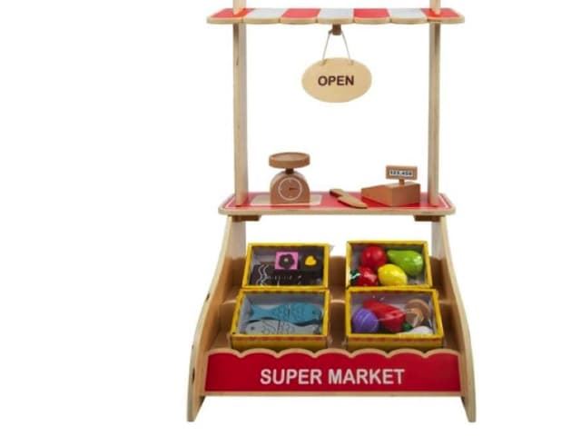 Supermercado de madera juguete - Imagen 1